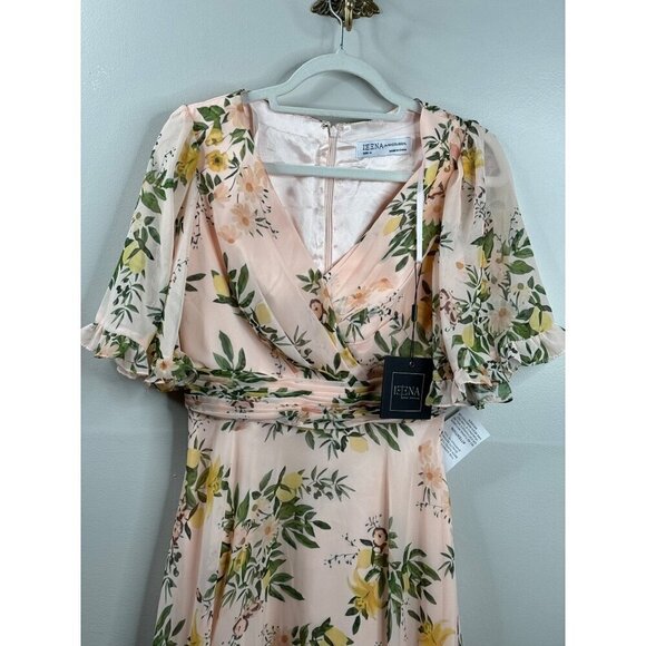 MAC DUGGAL 11320 Floral Print Chiffon A-Line Gown Maxi Dress Peach Size 4 NWT - Picture 4 of 6